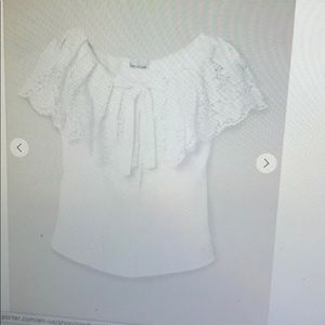 Miguelina white linen embroidered blouse